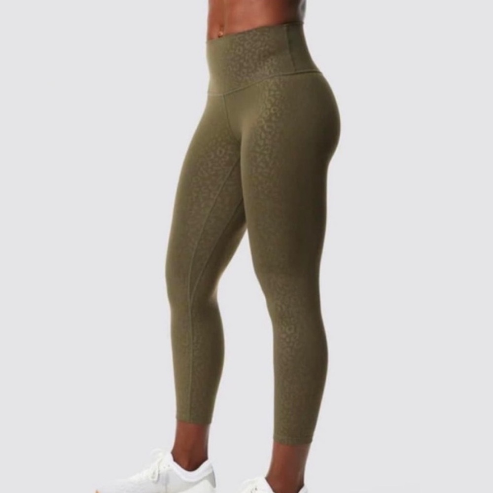 Born Primitive Leggings Fierce Green Animal Print XXL Activewear Compression